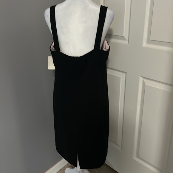 Jessica Howard black square neck sleeveless midi dress size 14P - Picture 3 of 3
